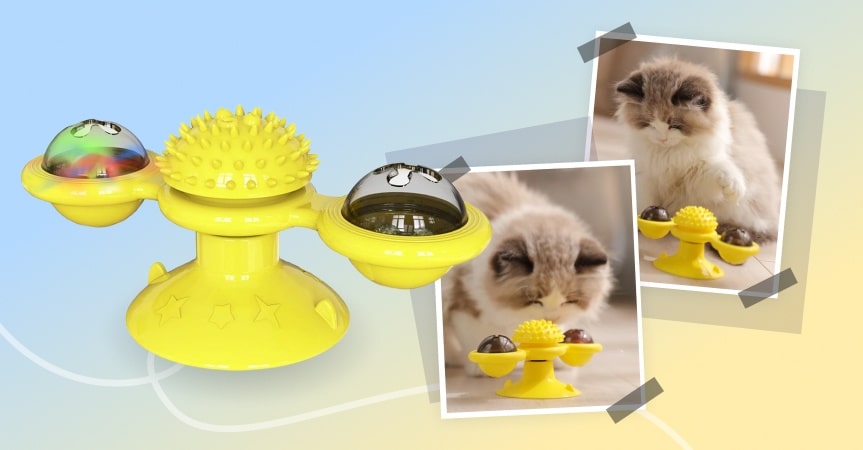 a picture showing the best seller item of this week - it's windmill cat toy